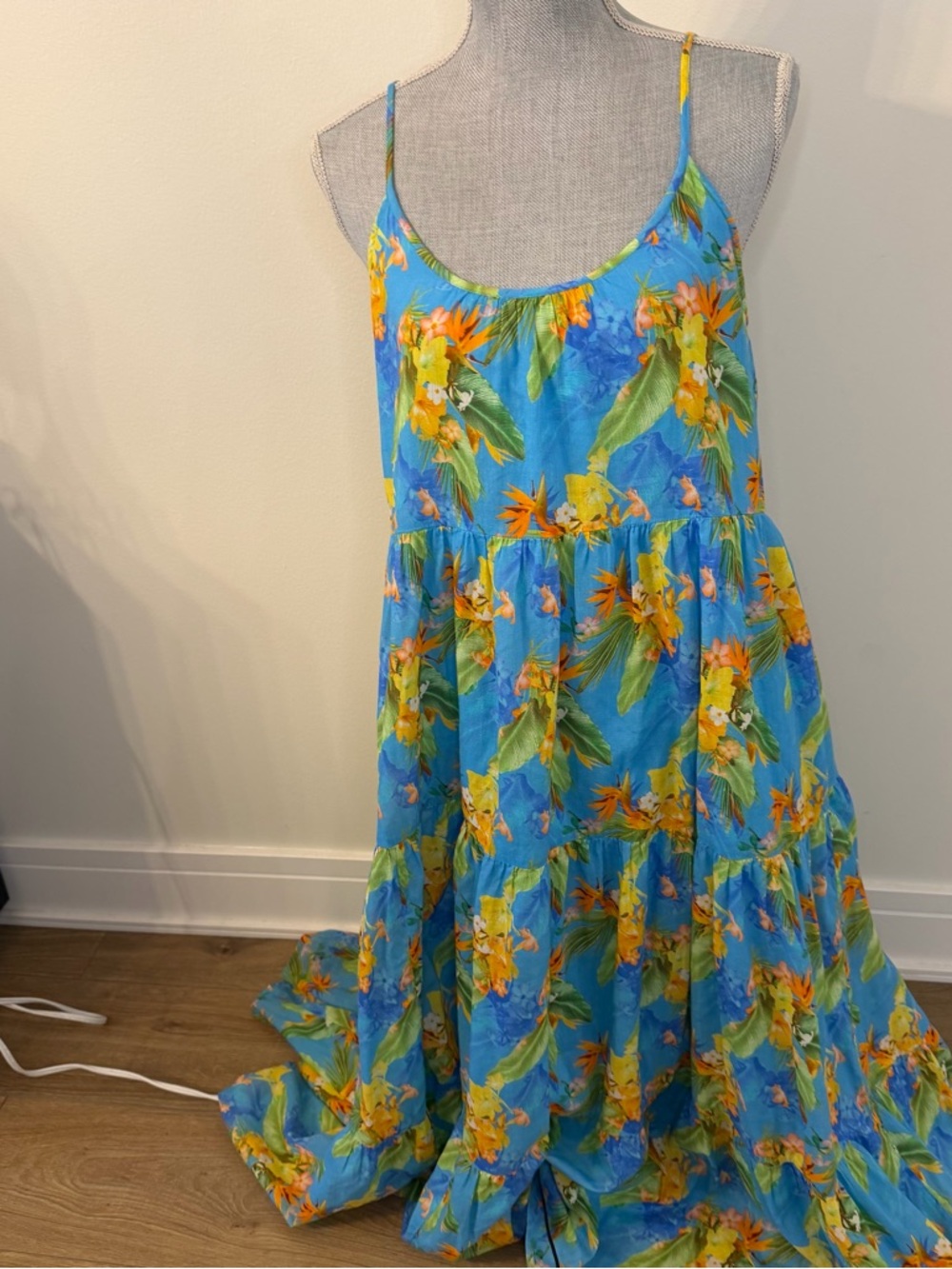 Roller rabit Dakota maxi dress Tropical Blue Floral , size M
